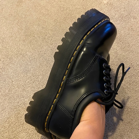 Dr. Martens Black 8053 Quad Platform Loafers Shoes - Picture 8 of 8